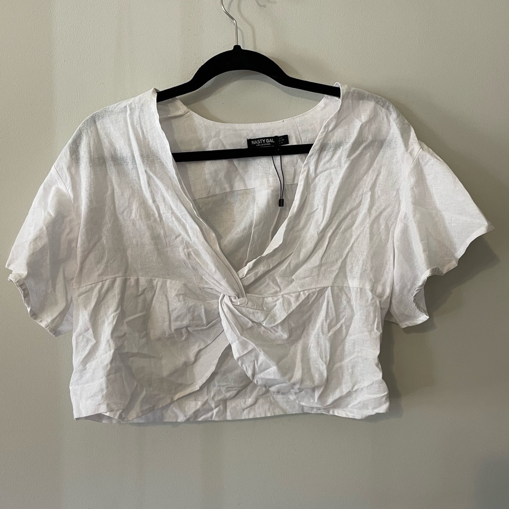 Nasty gal tie front top